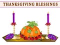 Thanksgiving Blessings Illustration with Table runner