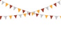 Thanksgiving bunting flags. Holiday decorations.