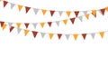 Thanksgiving bunting flags. Holiday decorations.