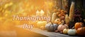 Thanksgiving celebration traditional concept with Happy Thanksgiving text Royalty Free Stock Photo