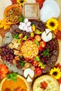 Thanksgiving cheese and dessert grazing platter charcuterie board.