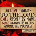 Thanksgiving 1 Chronicles 16:8