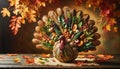 Thanksgiving Cornucopia Turkey Royalty Free Stock Photo