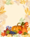 Thanksgiving day background. Thanksgiving party poster with bright background. Harvest festival Royalty Free Stock Photo