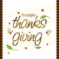 Thanksgiving Day celebration with stylish poster or card. Royalty Free Stock Photo