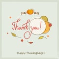 Thanksgiving day celebration with stylish text. Royalty Free Stock Photo