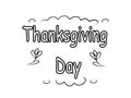 Thanksgiving Day. Coloring book, text. Coloration page for kids or adult. Vector illustration modern