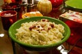 Thanksgiving Day Dinner Mashed Potatoes Hazelnuts Royalty Free Stock Photo