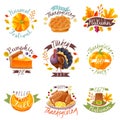 Thanksgiving day emblems