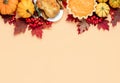 Thanksgiving Day fall background with copy space for a text Royalty Free Stock Photo