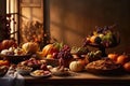 Thanksgiving Day Fall stilllife harvest background