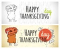 Thanksgiving day, happy vector illustration
