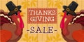 Thanksgiving Day sale banner. Royalty Free Stock Photo