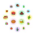 Thanksgiving Day set icons