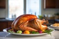 Thanksgiving Day Turkey Platter on Kitchen Counter