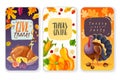 Thanksgiving day vertical banners