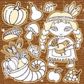 Thanksgiving design elements Royalty Free Stock Photo