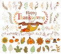 Thanksgiving design elements Royalty Free Stock Photo