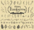 Thanksgiving design elements Royalty Free Stock Photo