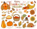 Thanksgiving design elements Royalty Free Stock Photo