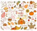 Thanksgiving design elements Royalty Free Stock Photo