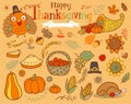 Thanksgiving design elements Royalty Free Stock Photo