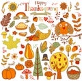 Thanksgiving design elements Royalty Free Stock Photo