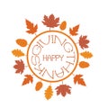 Thanksgiving traditional with Happy Thanksgiving text. Royalty Free Stock Photo