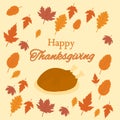 Thanksgiving traditional with Happy Thanksgiving text. Royalty Free Stock Photo