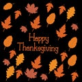 Thanksgiving traditional with Happy Thanksgiving text. Royalty Free Stock Photo