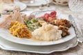 Thanksgiving Dinner Plate Royalty Free Stock Photo