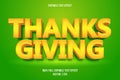 Thanksgiving editable text effect cartoon style