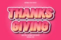 Thanksgiving editable text effect comic style