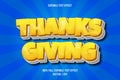 Thanksgiving editable text effect comic style