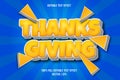 Thanksgiving editable text effect comic style