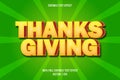 Thanksgiving editable text effect comic style