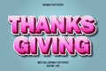 Thanksgiving editable text effect comic style