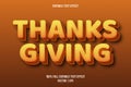 Thanksgiving editable text effect retro style