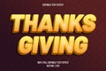 Thanksgiving editable text effect retro style