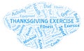 Thanksgiving Exercise word cloud