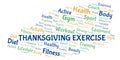 Thanksgiving Exercise word cloud