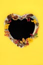 Thanksgiving and Fall Heart Shaped Harvest Nature Frame