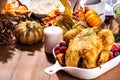 Thanksgiving family party  dinner table Royalty Free Stock Photo