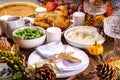 Thanksgiving family party  dinner table Royalty Free Stock Photo