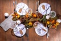 Thanksgiving family party dinner table Royalty Free Stock Photo