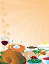 Thanksgiving Feast Background Royalty Free Stock Photo