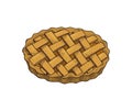 Thanksgiving Food Holiday Baked Pie Icon Vector