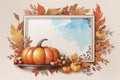 Thanksgiving Frame Enhancement: Sticker with Style and Variety