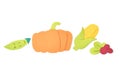 Thanksgiving fruits and crops paper cut on white background