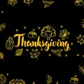 Thanksgiving Gold and Black Design